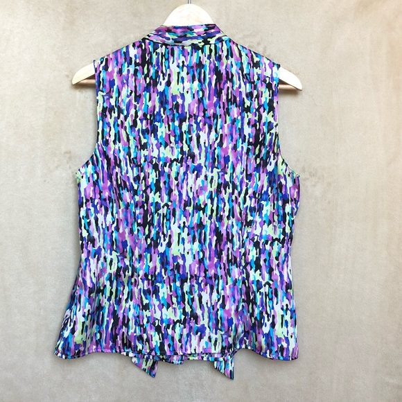 TAHARI Arthur S. Levine Sleeveless Top Size PM - Picture 3 of 7